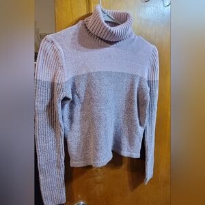 Junior Two-Tone Turtleneck Sweater